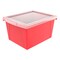 Storex Classroom Storage Bin with Lid, 4 Gallon, 13-5/8 x 11-1/4 x 7-7/8 Inches, Red